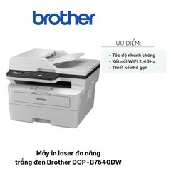 Máy in laser đa năng trắng đen Brother DCP-B7640DW - In, Copy, Scan, WiFi, Độ phân giải 1200 x 1200 dpi, Tốc độ 34 trang/phút