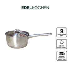 Quánh Inox Edelkochen 18cm Q18-3DED Đáy 5 Lớp Chất Liệu Inox 304 - Sử Dụng Được Trên Mọi Bếp, Tiết Kiệm Thời Gian Nấu Ăn