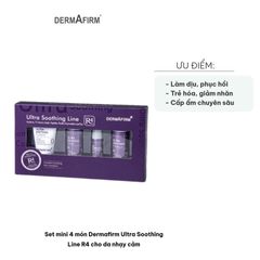 Set Mini 4 Món Dermafirm Ultra Soothing Line R4 - Chăm Sóc Da Nhạy Cảm, Phục Hồi, Cấp Ẩm, Trẻ Hóa Da