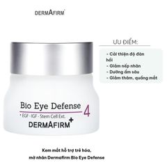 Kem Dưỡng Mắt Trẻ Hóa Dermafirm Bio Eye Defense - Giảm Nếp Nhăn Và Quầng Thâm, Hỗ Trợ Căng Bóng Vùng Da Mắt 30g