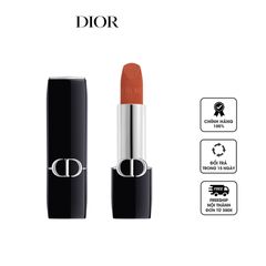 Son Dior Rouge 737 Mystère Velvet Finish - Son Môi Cam Nâu Đất Mịn Lì, Khả Năng Bám Màu Lên Đến 12 Giờ, Chất Son Nhung Quyến Rũ