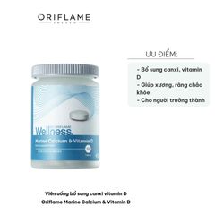 Viên Uống Bổ Sung Canxi Vitamin D Oriflame Marine Calcium - Bảo Vệ Xương Khớp và Răng Chắc Khỏe, 30 Viên Hỗ Trợ Đề Kháng