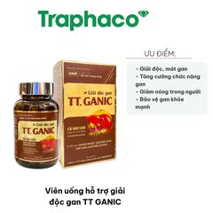 Viên Uống Hỗ Trợ Giải Độc Gan TT GANIC - Chiết Xuất Thảo Mộc Tự Nhiên, Bảo Vệ Gan Khỏe Mạnh, Giảm Nóng, Hỗ Trợ Tăng Cường Chức Năng Gan - Hộp 30 Viên
