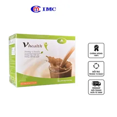 Bột Dinh Dưỡng Vhealth Hỗ Trợ Năng Lượng - Bữa Ăn Lành Mạnh Vị Socola & Trà Xanh, 20 Gói, Thực Phẩm Chức Năng Giúp Tăng Cường Sức Khỏe