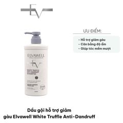 Dầu Gội Giảm Gàu Elvawell White Truffle - Chăm Sóc Tóc Suôn Mượt, Cân Bằng Độ Ẩm Da Đầu, 500ml