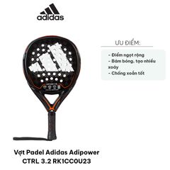 Vợt Padel Adidas Adipower CTRL 3.2 RK1CC0U23 - Công Nghệ Dual Exoskeleton, Cung Cấp Sức Mạnh và Kiểm Soát Tối Ưu cho Người Chơi Chuyên Nghiệp