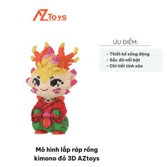 Mô hình lắp ráp rồng kimono đỏ 3D AZtoys - Đồ chơi sáng tạo cho trẻ em, trang trí nhà cửa, phát triển tư duy