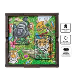 Set Bật Lửa Zippo 49347 Kỷ Niệm 25 Năm Bí Ẩn Rừng Xanh - Hộp Gỗ Sang Trọng, Hoa Văn Dạ Quang Sống Động