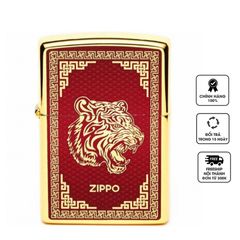 Bật Lửa Zippo CZA-2-25 Năm Hổ 2022 Phiên Bản Giới Hạn Châu Á - Sưu Tầm Hàng Hiếm, Thiết Kế Sang Trọng