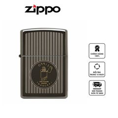 Bật Lửa Zippo 49629 Founder’s Day 2021 Black Ice - Phiên Bản Đen Huyền Bí Kỷ Niệm Sáng Lập Zippo, Quà Tặng Độc Đáo