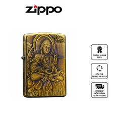 Bật lửa Zippo Khắc Phật A Di Đà 3D Amitabha Buddha ZPC4194 - Quà Tặng Độc Đáo, Biểu Tượng Từ Bi, Chất Liệu Đồng Bền Bỉ