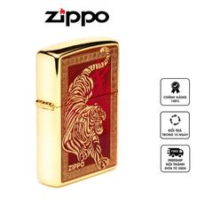Bật Lửa Zippo Năm Hổ Phiên Bản Giới Hạn Châu Á CZA-2-24 - Họa Tiết Hổ Dũng Mãnh, Đỏ Sang Trọng, Quà Tặng Chất Lượng