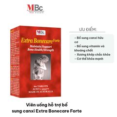 Viên uống bổ sung canxi Extra Bonecare Forte - Hỗ trợ xương khớp chắc khỏe, vitamin và khoáng chất thiết yếu cho mọi lứa tuổi