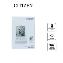 Máy Đo Huyết Áp Bắp Tay Citizen CH-456 - Thiết Bị Đo Tự Động Chính Xác, LCD Rõ Ràng, Lưu Trữ 90 Kết Quả, Xuất Xứ Nhật Bản
