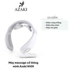 Máy Massage Cổ Thông Minh Azaki N109 - Thiết Bị Giảm Căng Thẳng Vùng Cổ Vai Gáy, Gọn Nhẹ Tiện Dụng, Công Nghệ Xung Điện EMS