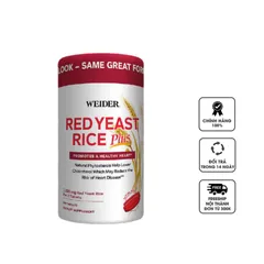 Viên uống hỗ trợ tim mạch Weider Red Yeast Rice Plus 1200mg