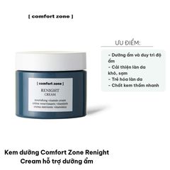 Kem Dưỡng Ẩm Comfort Zone Renight Cream 60ml - Chăm Sóc Da Trẻ Hóa, Giảm Nếp Nhăn, Dưỡng Ẩm Ban Đêm Cao Cấp