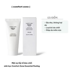 Mặt Nạ Tẩy Tế Bào Chết Sinh Học Comfort Zone Essential Peeling 60ml - Dạng Kem Mịn, Dịu Nhẹ Cho Da, Phù Hợp Mọi Loại Da, Sáng Khỏe Tươi Trẻ