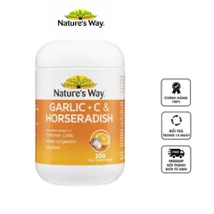Viên uống Nature's Way Garlic, C & Horseradish 200 viên