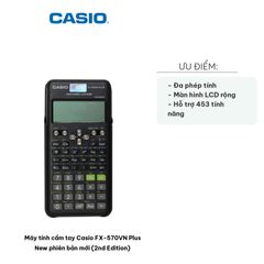Máy Tính Cầm Tay Casio FX-570VN Plus New 2nd Edition - Dòng Remake Hiện Đại Dành Cho Học Sinh và Sinh Viên