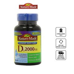 Viên uống Vitamin D3 2.000 I.U Liquid Softgels Nature Made
