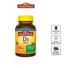 Viên uống bổ sung Vitamin D3 Nature Made D3 1000 IU
