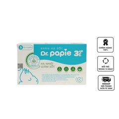 Khăn Lau Hạ Sốt Dr.Papie 3+ Cho Bé - Giải Pháp Làm Mát Và Hạ Nhiệt An Toàn, Hỗ Trợ Giảm Sốt Hiệu Quả Cho Trẻ Em