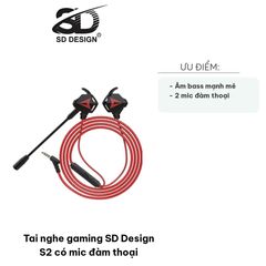 Tai Nghe Gaming SD Design S2 - 2 Mic Thoải Mái, Âm Bass Sâu Mạnh Mẽ, Thiết Kế Chuyên Nghiệp Cho Game Thủ