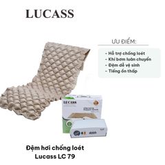 Đệm Hơi Chống Loét Lucass LC 79 - Công Nghệ Mỹ, Giảm Đau Nhức, Thoáng Khí, Dành Cho Người Nằm Lâu Ngày, Tiếng Ồn Thấp