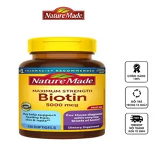 Viên uống hỗ trợ mọc tóc Nature Made Biotin 5000mcg