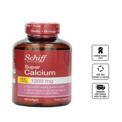 Viên uống bổ sung canxi Schiff Super Calcium 1200mg của Mỹ