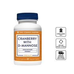 The Vitamin Shoppe Cranberry With D-Mannose hỗ trợ đường tiết niệu