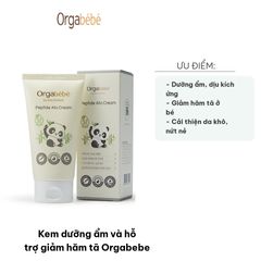 Kem Dưỡng Ẩm Orgabebe Peptide Ato Cream - Hỗ Trợ Giảm Hăm Tã An Toàn cho Trẻ Sơ Sinh và Phụ Nữ Mang Thai, Chứng Nhận Organic 100%