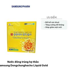 Nước Đông Trùng Hạ Thảo Samsung Dongchunghacho Liquid Gold - Hỗ Trợ Tăng Cường Đề Kháng, Giảm Mệt Mỏi và Bồi Bổ Sức Khỏe 70ml