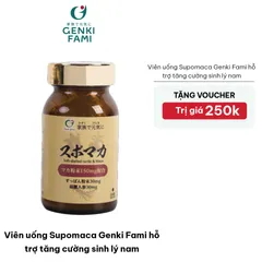 [Tặng Voucher 250K] Viên uống Supomaca Genki Fami hỗ trợ tăng cường sinh lý nam