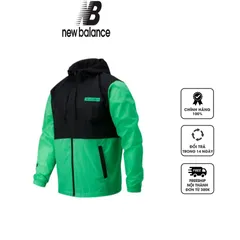 Áo khoác gió New Balance Sport Style Optiks Windbreaker Black/Green MJ03559-ACG