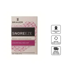 Viên uống hỗ trợ điều trị ngủ ngáy Brauer Snoreeze 60 viên