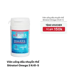 [Tặng Voucher 150K] Viên uống dầu nhuyễn thể Shiratori Omega 3 Krill-S
