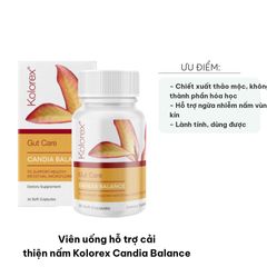 Viên Uống Kolorex Advanced Candida Care - Hỗ Trợ Cải Thiện Nấm Candida - 30 Viên - Dành Cho Nam Và Nữ
