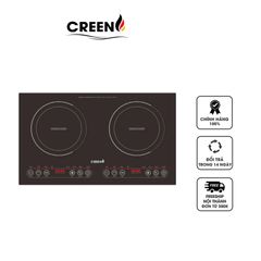 Bếp Từ Điện Đôi Creen CR-IHPXY875DC1E-400 - 2 Vùng Nấu 2000W, Màn Hình LED, Thiết Kế Sang Trọng, Tiện Lợi Cho Nhà Bếp