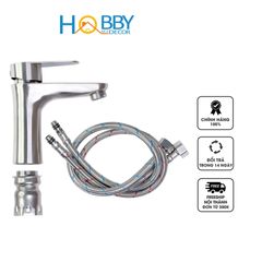 Vòi Lavabo Nóng Lạnh Hobby VRM2 Inox 304 Chống Gỉ - Thiết Kế Tiết Kiệm Nước, Dễ Sử Dụng Cho Bồn Rửa Mặt