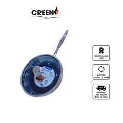 Chảo Inox Chống Dính 3 Lớp Nắp Kính 28cm Creen CR-NJA28IH - Siêu Bền, Thiết Kế Sang Trọng, Phù Hợp Với Mọi Bếp
