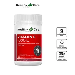 Viên uống hỗ trợ bổ sung Vitamin E Healthy Care Vitamin E 1000IU