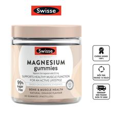 Viên nhai bổ sung magie hỗ trợ tăng cơ bắp Swisse Magnesium