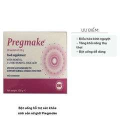 Bột Uống Hỗ Trợ Sức Khỏe Sinh Sản Đông Y Pregmake - Tăng Cường Khả Năng Thụ Thai, Điều Hòa Kinh Nguyệt Cho Phụ Nữ 30 Gói
