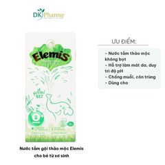 Nước Tắm Gội Thảo Mộc Elemis Cho Bé Từ Sơ Sinh - Chai 200ml & 500ml, An Toàn, Không Bọt, Bảo Vệ Da Nhạy Cảm, Chống Rôm Sảy