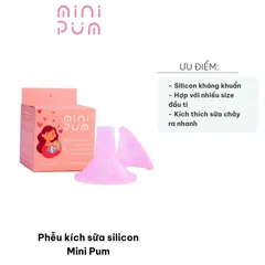 Phễu Kích Sữa Silicon Mini Pum - Tiệt Trùng Cao Cấp, Hỗ Trợ Kích Thích Sữa Tự Nhiên, Phù Hợp Với Mọi Kích Thước Ngực