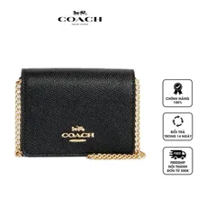 Ví nữ Coach Mini Wallet On A Chain C0059 Black