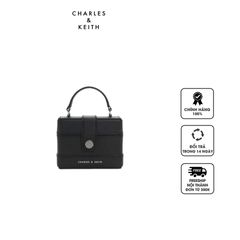 Túi Charles & Keith Mini Bronte Contrast Trim Top Handle Bag CK2-51210040 Black
