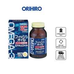 Viên Uống Dầu Cá Omega-3 Orihiro Hỗ Trợ Tim Mạch 180 Viên